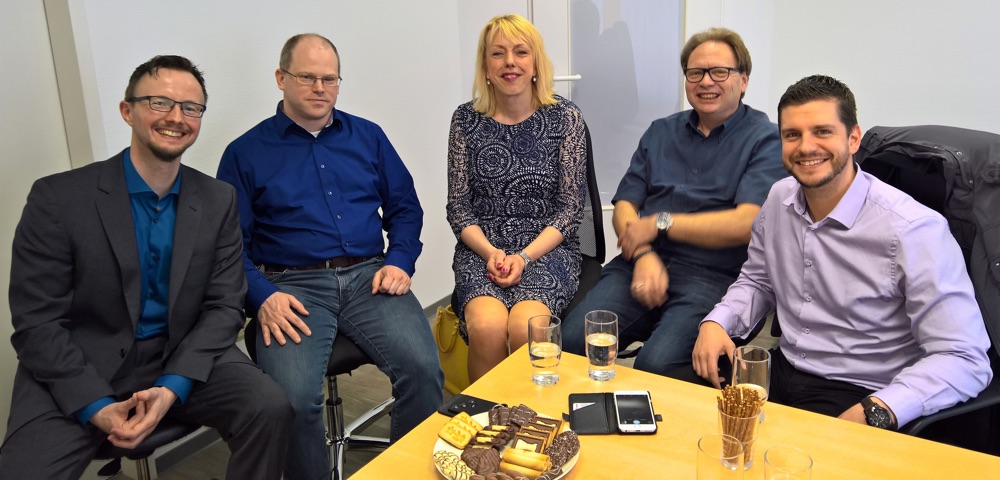 V.l.n.r.: Stefan Lenzen, Stefan Schröder, Susanne Schneider MdL, Dr. Klaus Wagner und David Stolz