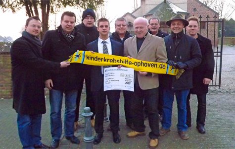 V.l.n.r.: Stefan Lenzen, Heinrich Schmitz, Rolf Ferdinand Jaeger-Breuer, David Stolz, Arnd Winkens, Wiljo Caron, Herbert Biermanns, Erwin Hausmann und Thomas Lenzen, nicht im Bild: Hans-Gerd Joeris und Willi Sonnenschein.