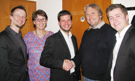 Stefan Lenzen, Anni Porn, David Stolz, Peter Echterhoff und Tim Wallrafen.