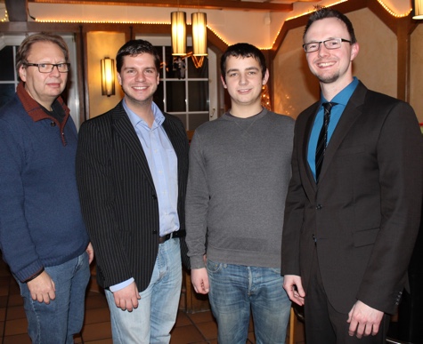 Dr. Klaus J. Wagner, David Stolz, Alex Stolz und Stefan Lenzen (v.l.n.r.)